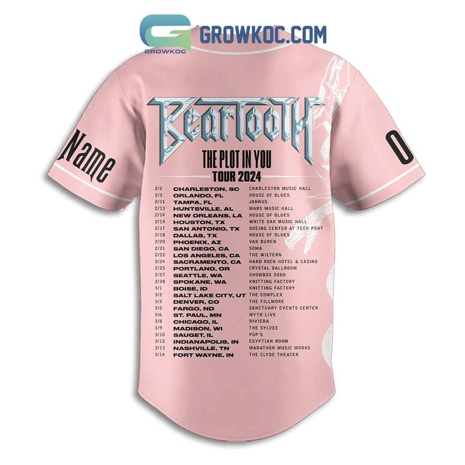 Personalized Beartooth The Plot In You Tour 2024 Baseball Jersey