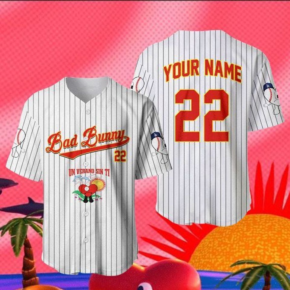 Custom Name And Number Bad Bunny Jersey