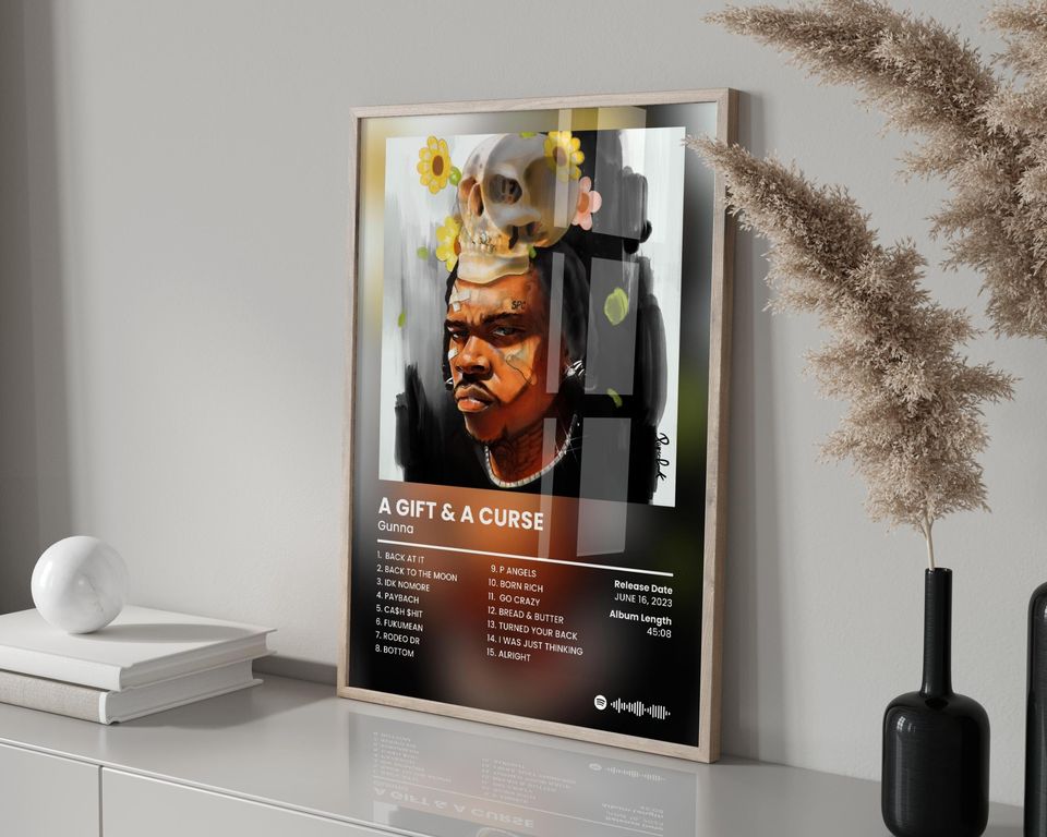 Gunna Cover Poster, A Gift & A Curse Print, Classics Rap Poster