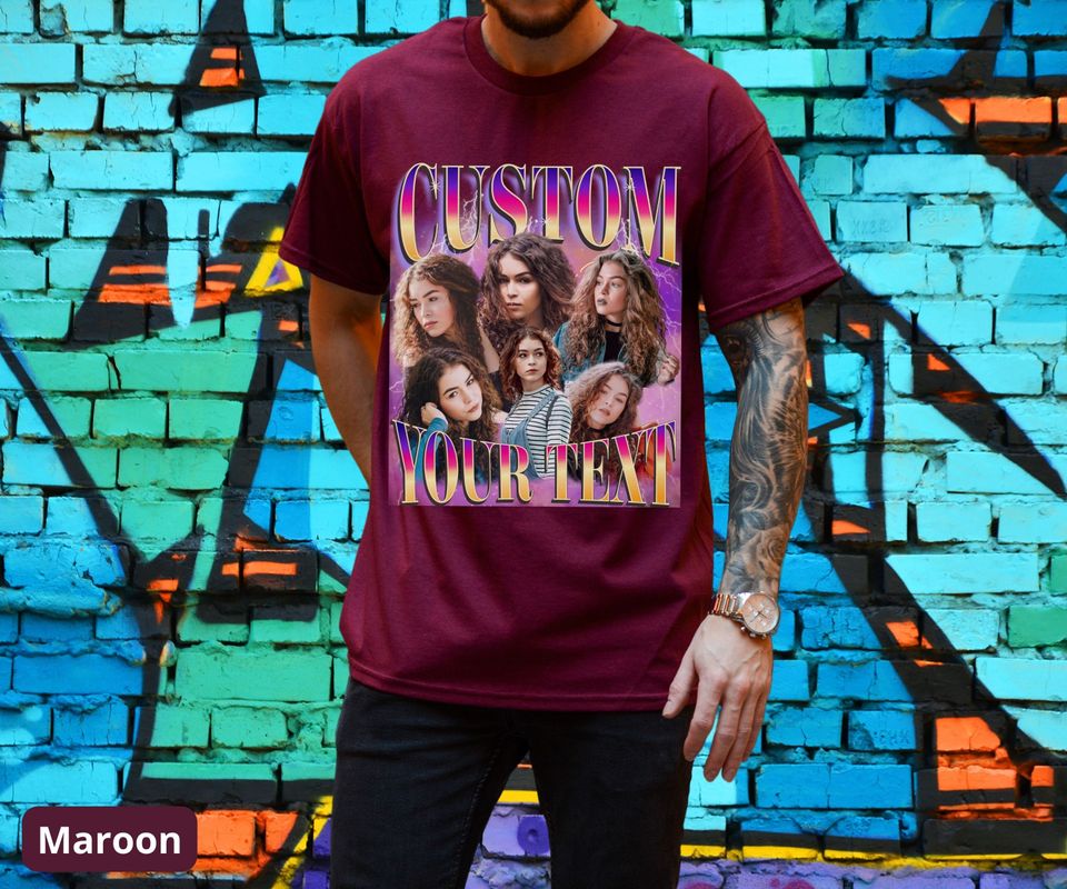 Custom Twice Text Vintage 90s Graphic Bootleg Rap Tee