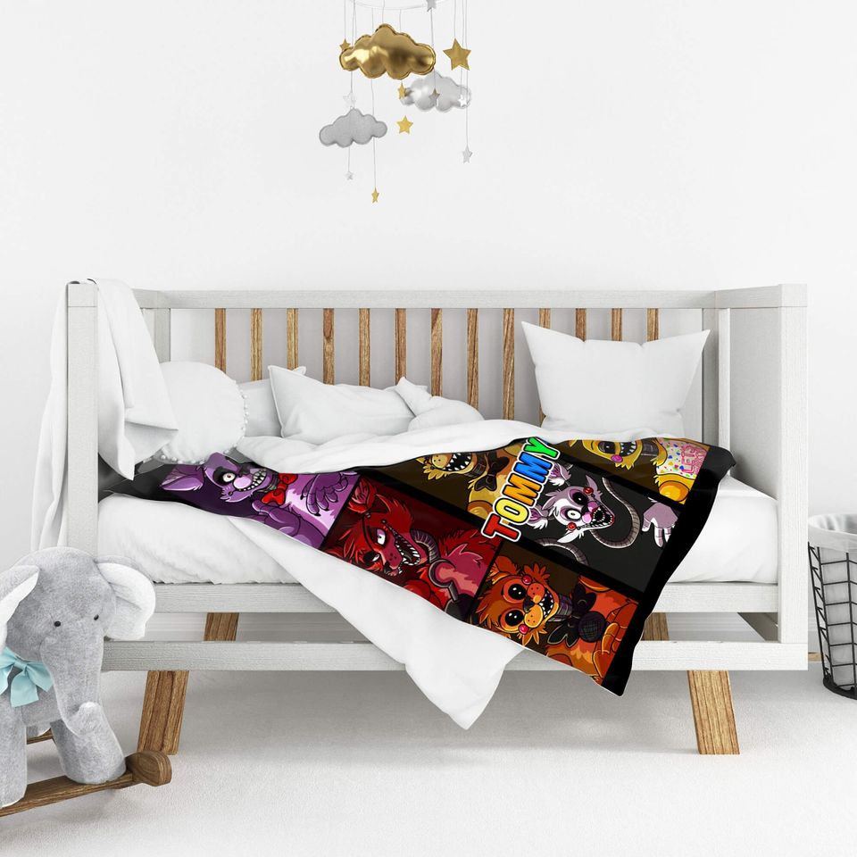 Customized Five Nights at Freddy's Fleece Blanket, FNAF Fleece Blanket