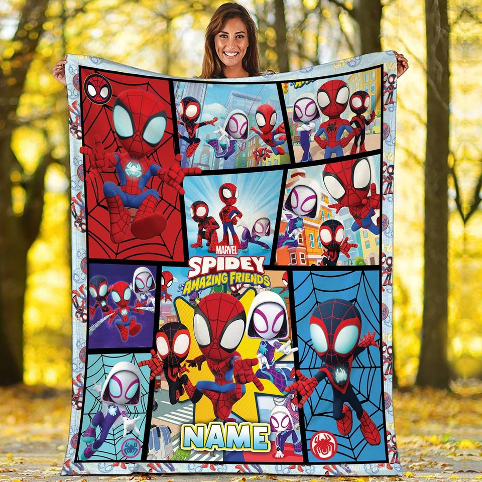 Personalized Spidey and His Amazing Friends Blanket