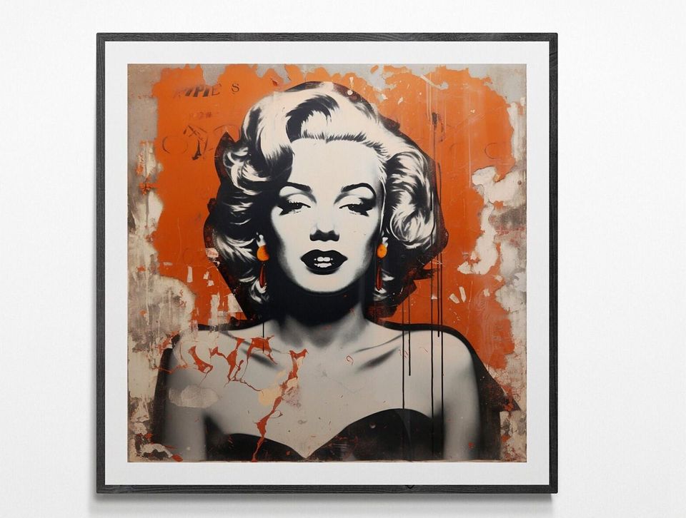 Marilyn Monroe Pop Art Poster, Fashion Print