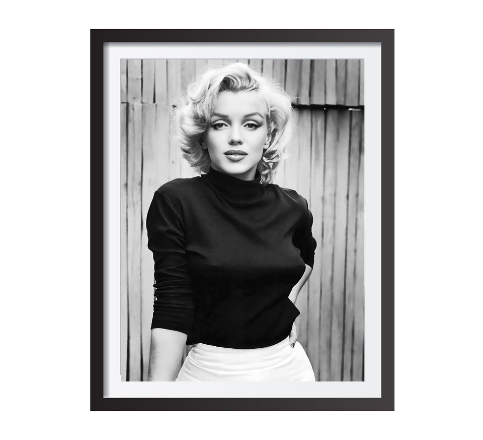 Marilyn Monroe Poster, Black and White Marilyn Monroe Print