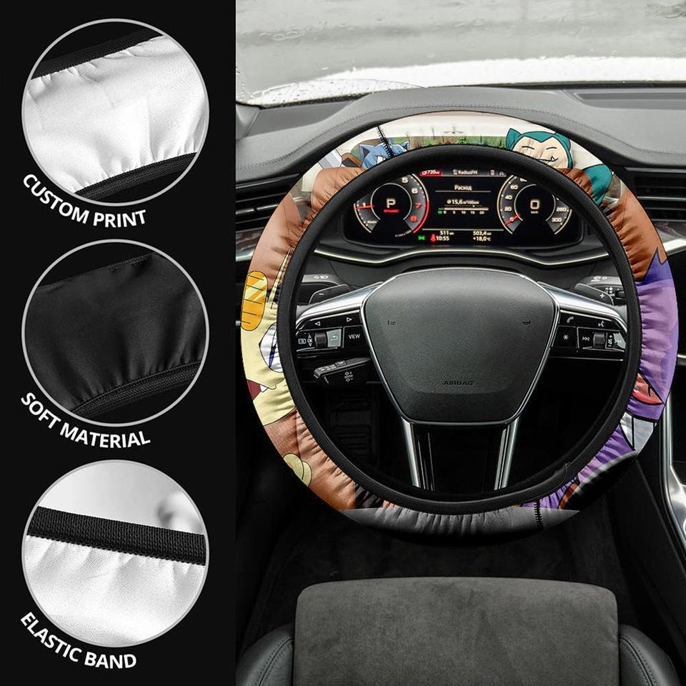 PKM Pika Car Sun Shade, Charmander Bulbasaur Squirtle Car Sunshade