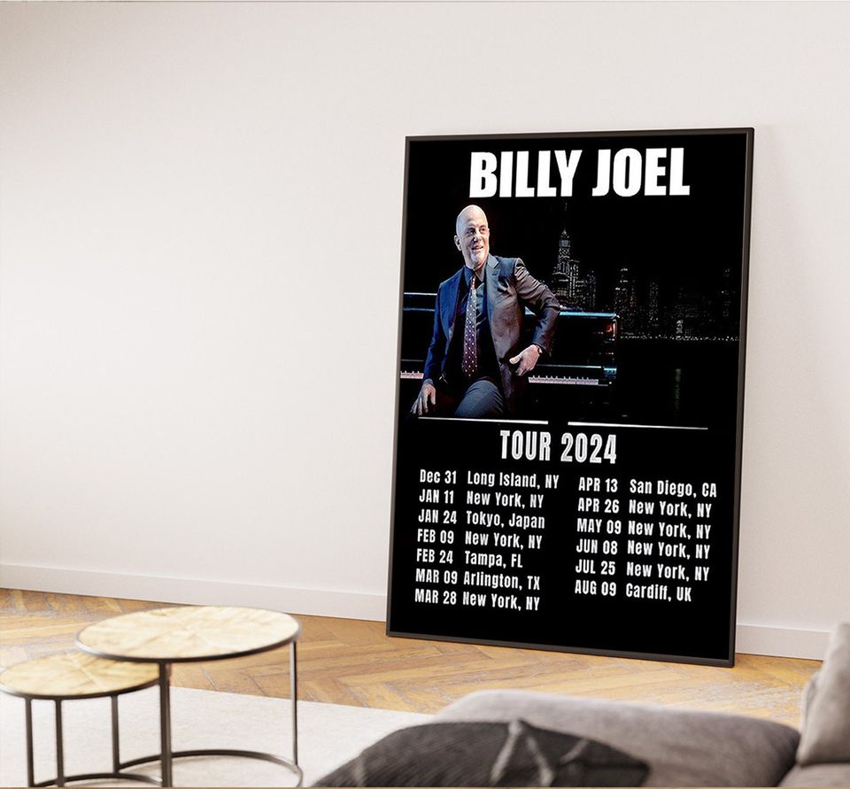 Billy Joel World Tour 2024 Poster, Billy Joel Poster