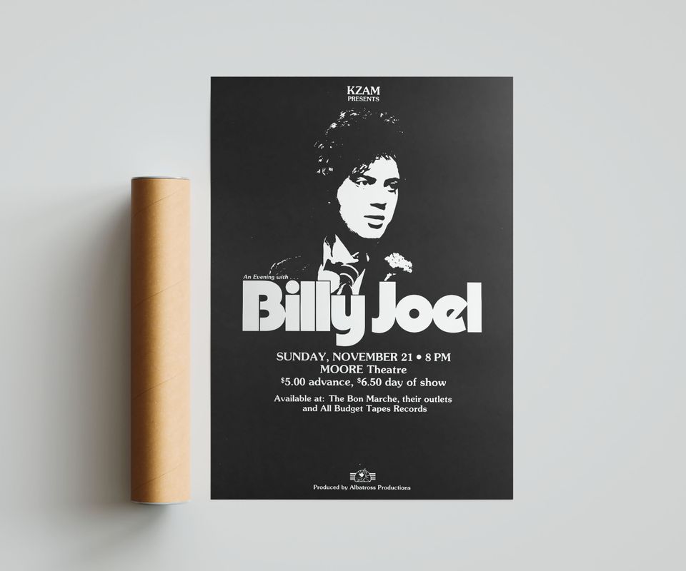 Billy Joel Poster, Musician Gift, Classic Rock Decor