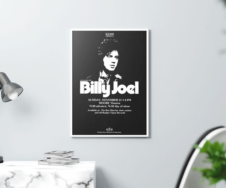Billy Joel Poster, Musician Gift, Classic Rock Decor