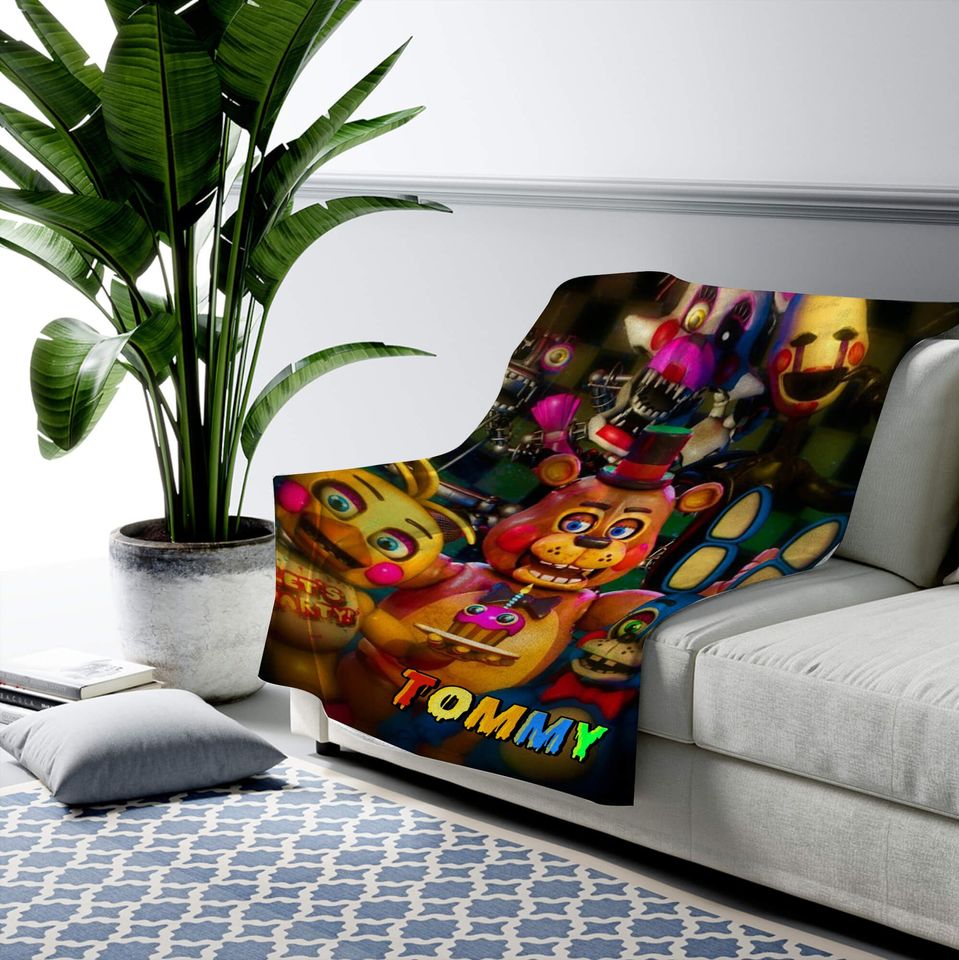 Customized Five Nights at Freddy's Velvet Blanket