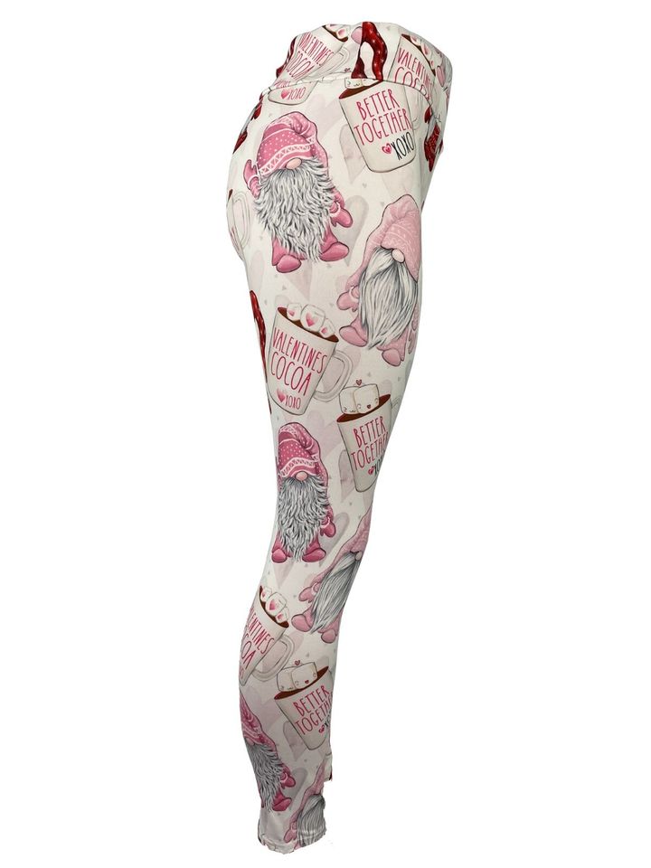 Gnomes & Cocoa For Valentines Leggings