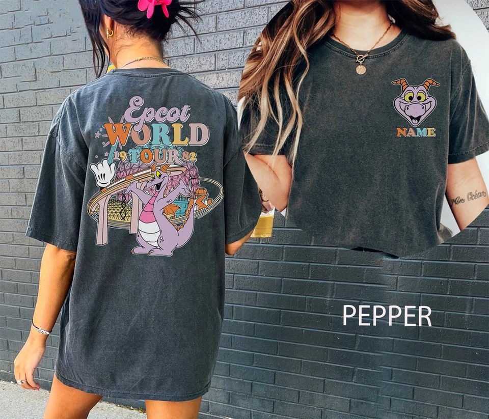 Retro Epcot World Tour Shirt, Figment Epcot Shirt