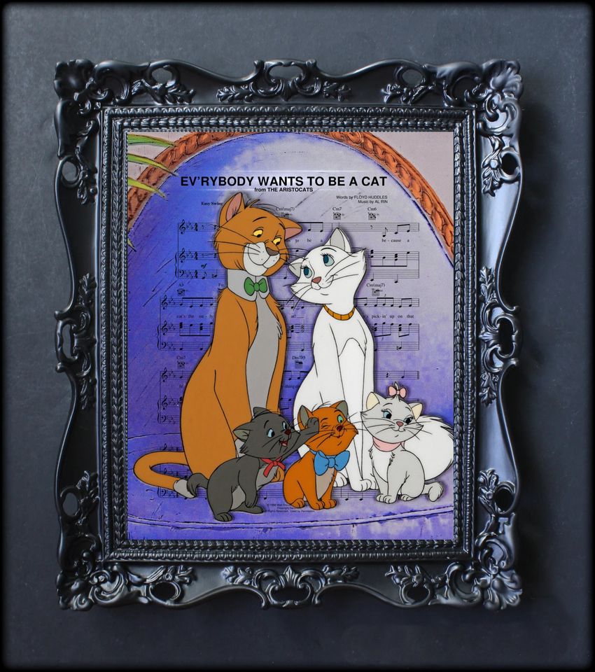 Aristocats Sheet Music Poster