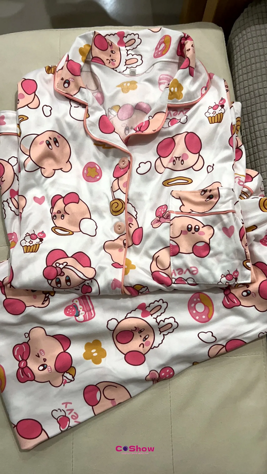 Cartoon Kirby Star Kawaii Pyjamas Set