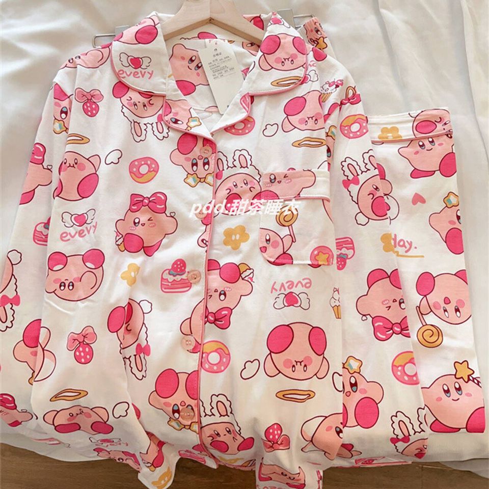 Cartoon Kirby Star Kawaii Pyjamas Set