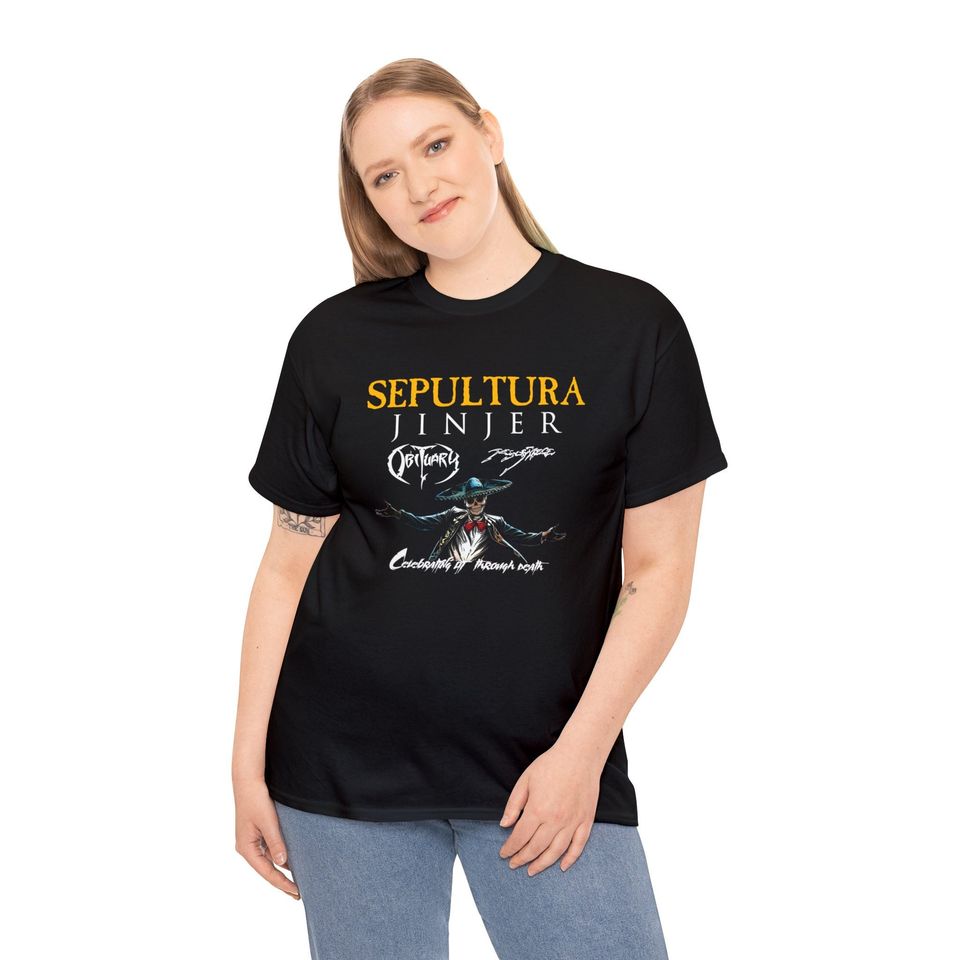Sepultura Jinjer Celebrating in Through Death European Farewell Tour 2024 Shirt