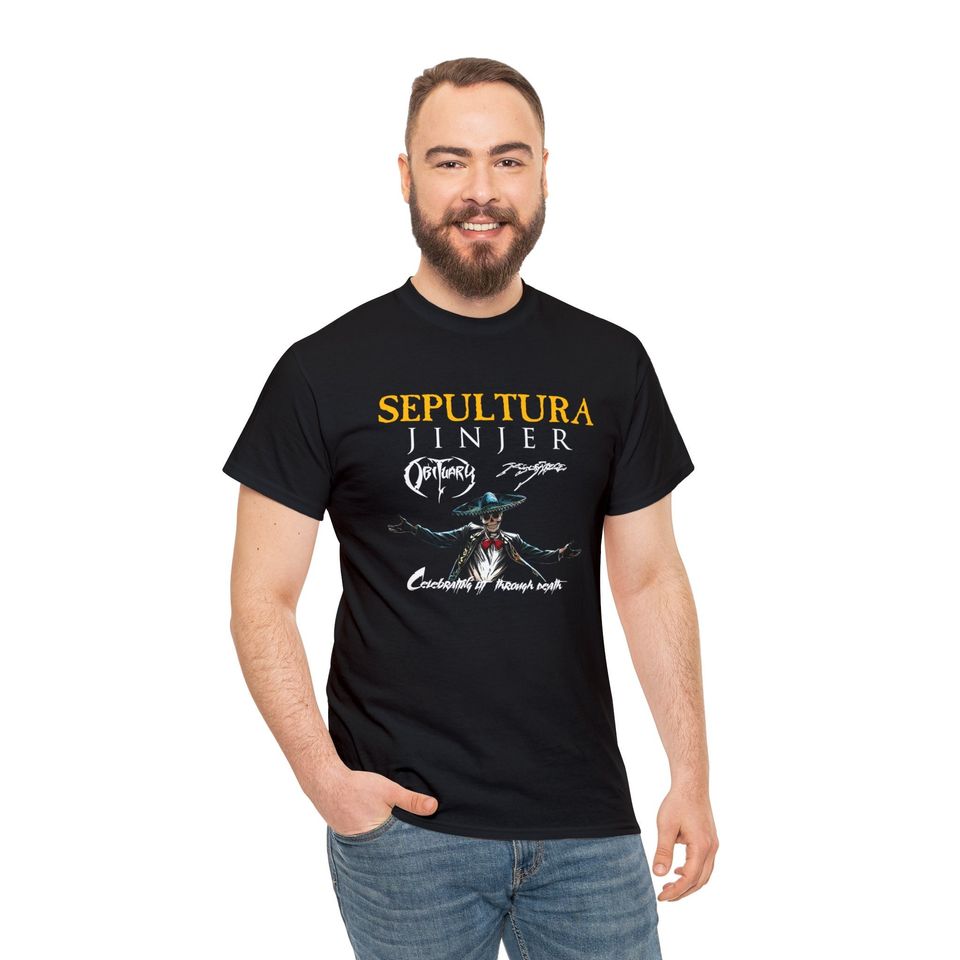 Sepultura Jinjer Celebrating in Through Death European Farewell Tour 2024 Shirt
