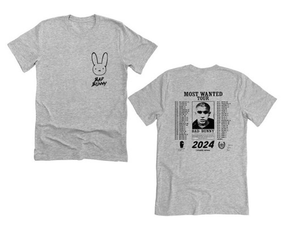Bad Bunny 2024 Most Wanted Tour Tshirt