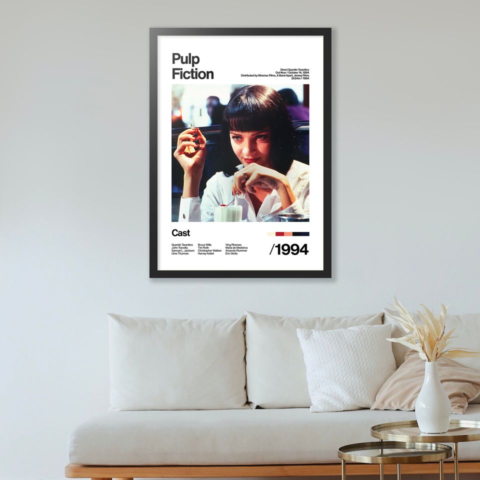 Pulp Fiction - 1994 - Uma Thurman - Movie Poster