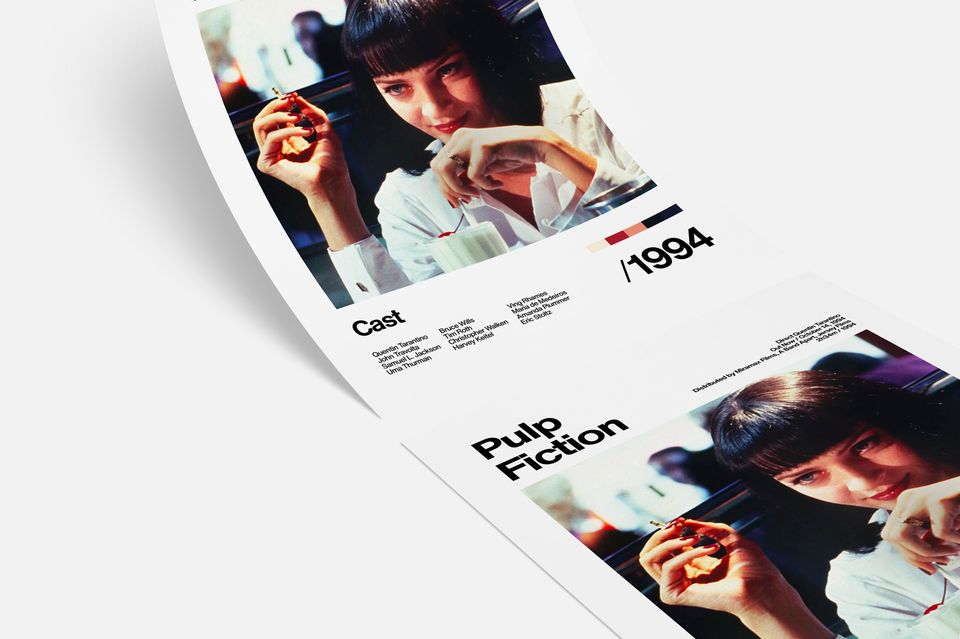 Pulp Fiction - 1994 - Uma Thurman - Movie Poster