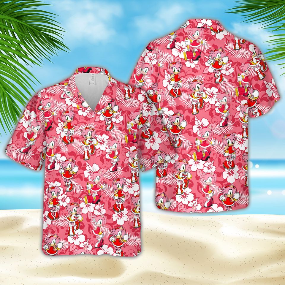 Sonic the Hedgehogg Summer Vacation Hawaiian Shirt