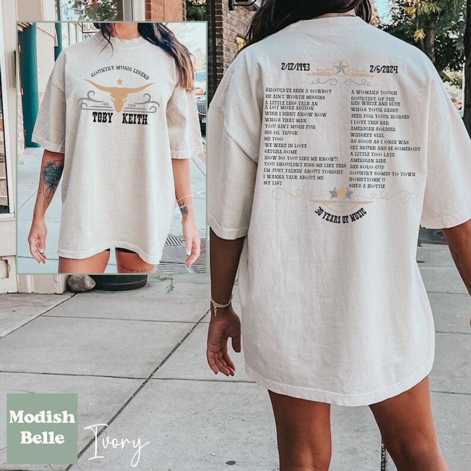 Legend Toby Keith 1961-2024 Signature Tshirt