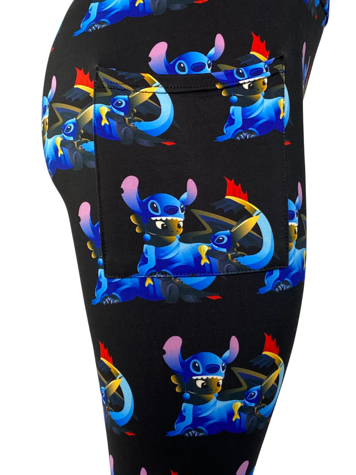 Stitch & Toothless Mashup LEGGINGS