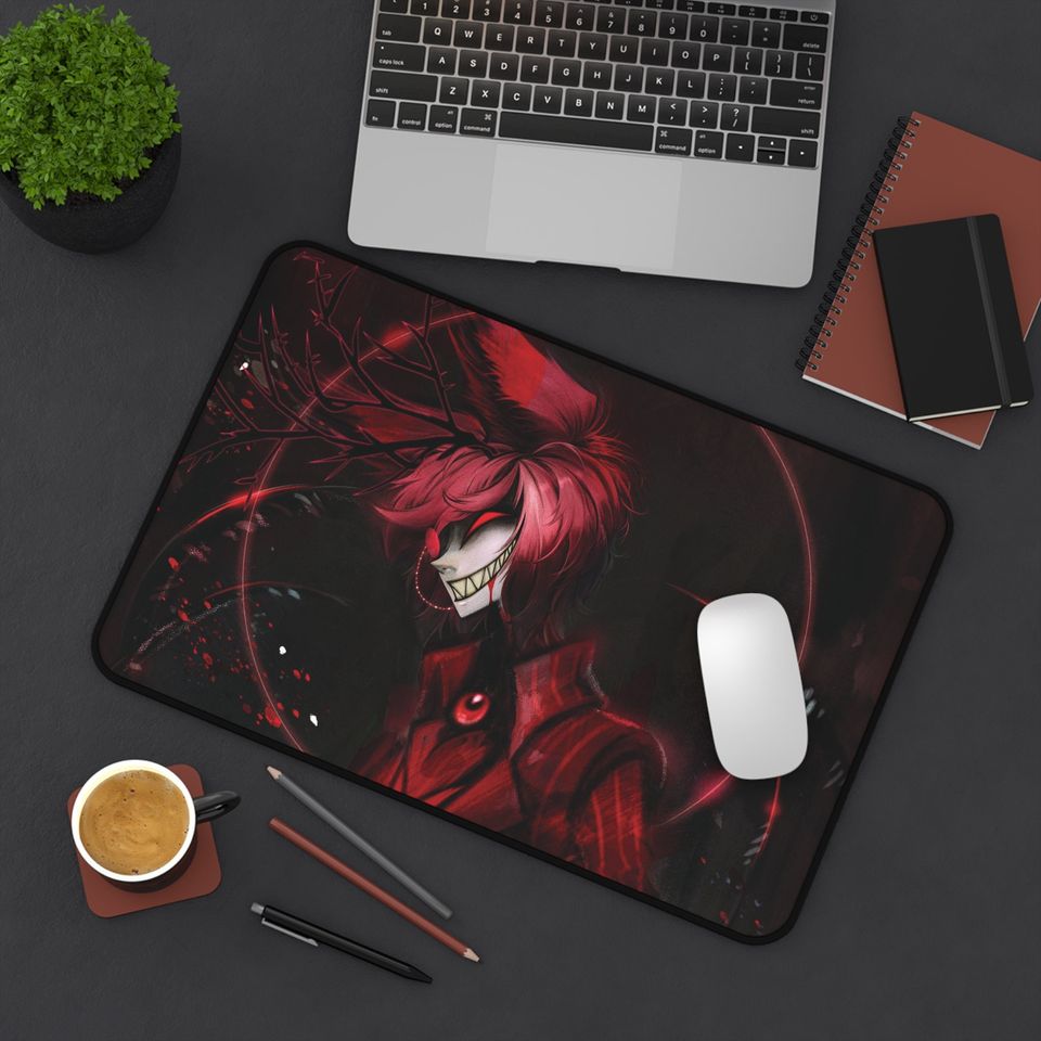 Alastor Hazbin Hotel Desk Mat, Hazbin Hotel Decor