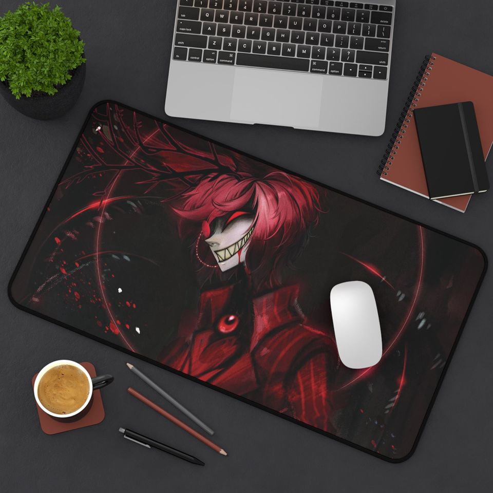 Alastor Hazbin Hotel Desk Mat, Hazbin Hotel Decor