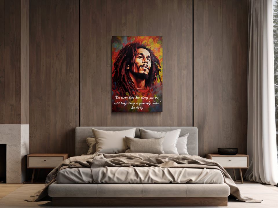 Bob Marley Poster, Strength Quote, Inspirational Art Print
