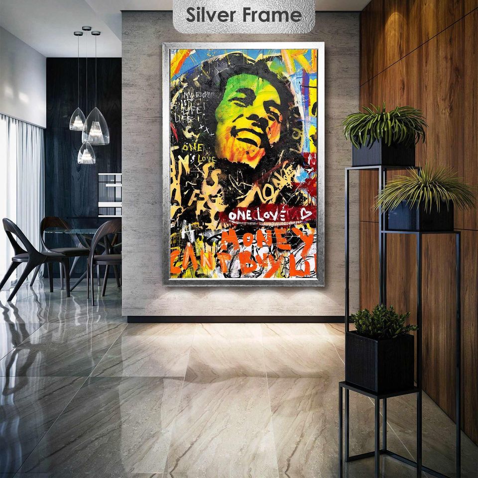 Bob Marley Wall Art, Musician Wall Decor