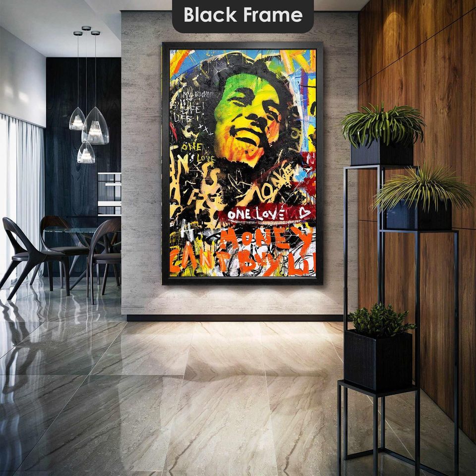 Bob Marley Wall Art, Musician Wall Decor