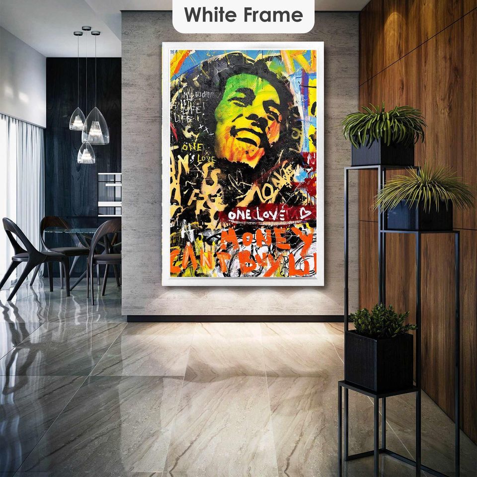 Bob Marley Wall Art, Musician Wall Decor