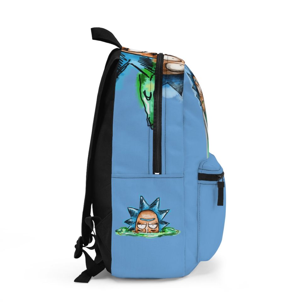 Rick and Rickandmorty Blue Bag, Kids Shool Backpack, Rick and Rickandmorty Bag