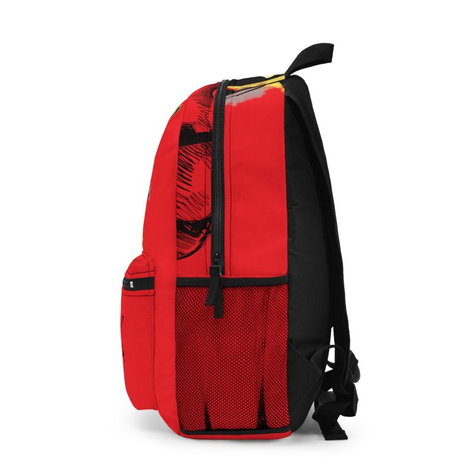 Pika Red Gift Backpack, PKM Back to School Red Design on Unisex Bag