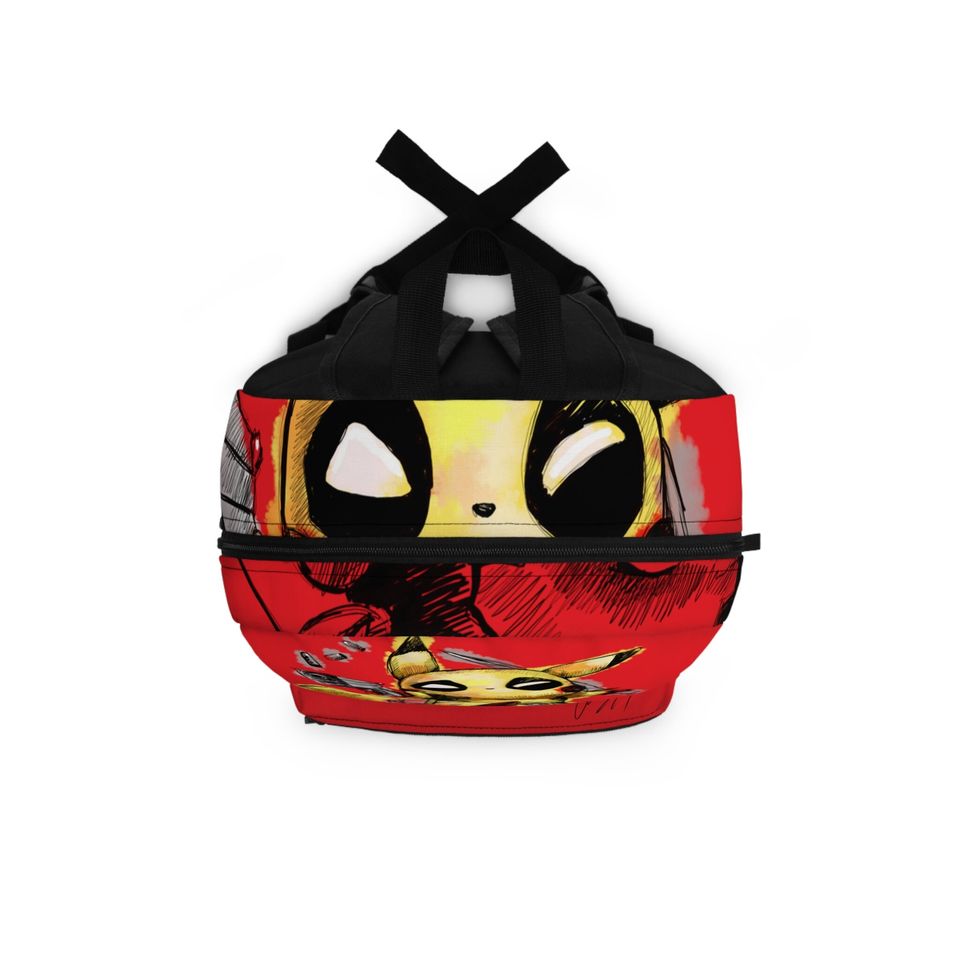 Pika Red Gift Backpack, PKM Back to School Red Design on Unisex Bag