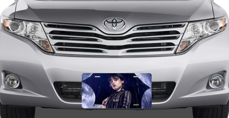 Wednesday Addams Umbrella 2 License Plate