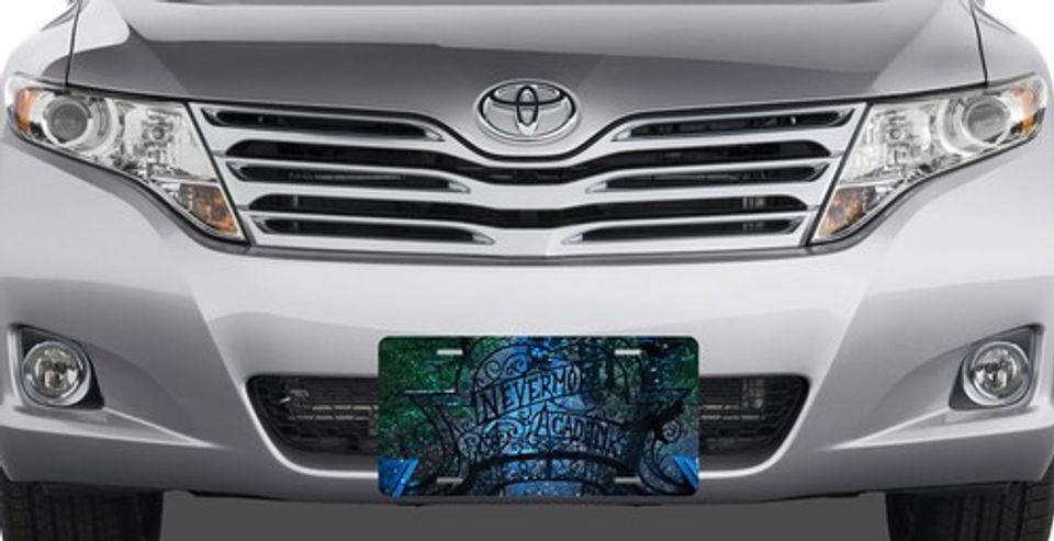 Wednesday Addams Nevermore Gate License Plate