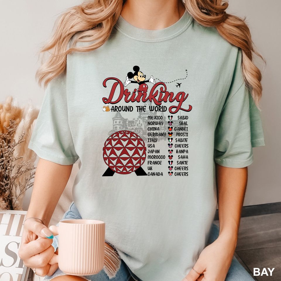 Epcot Drinking Around The World Shirt, Epcot Drink Shirt, Epcot Shirt