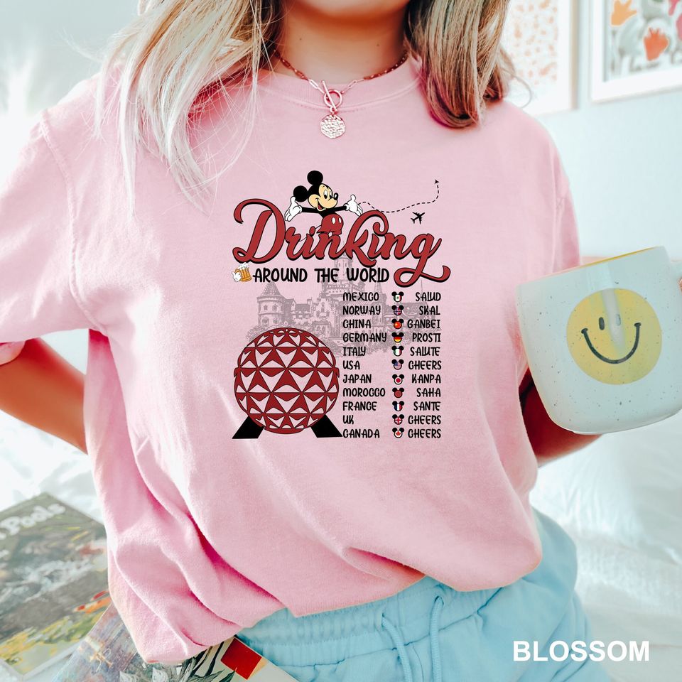 Epcot Drinking Around The World Shirt, Epcot Drink Shirt, Epcot Shirt