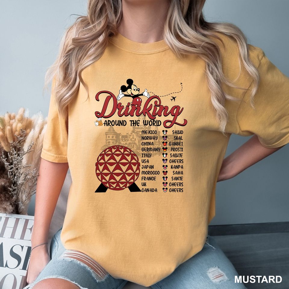 Epcot Drinking Around The World Shirt, Epcot Drink Shirt, Epcot Shirt