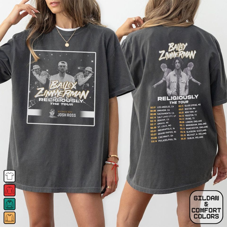 2024 Live Bailey Zimmerman Religiously The Tour Black Sweatshirt