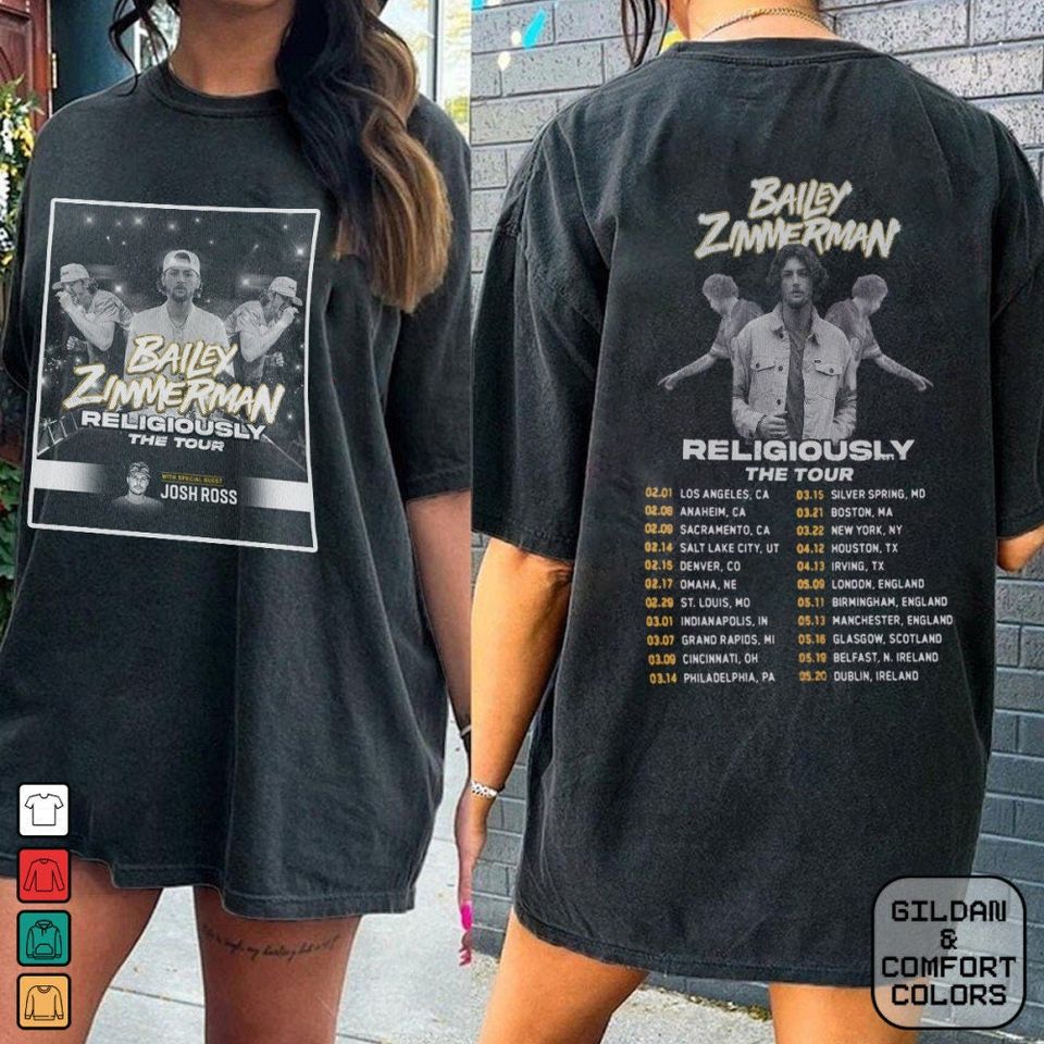 2024 Live Bailey Zimmerman Religiously The Tour Black Sweatshirt