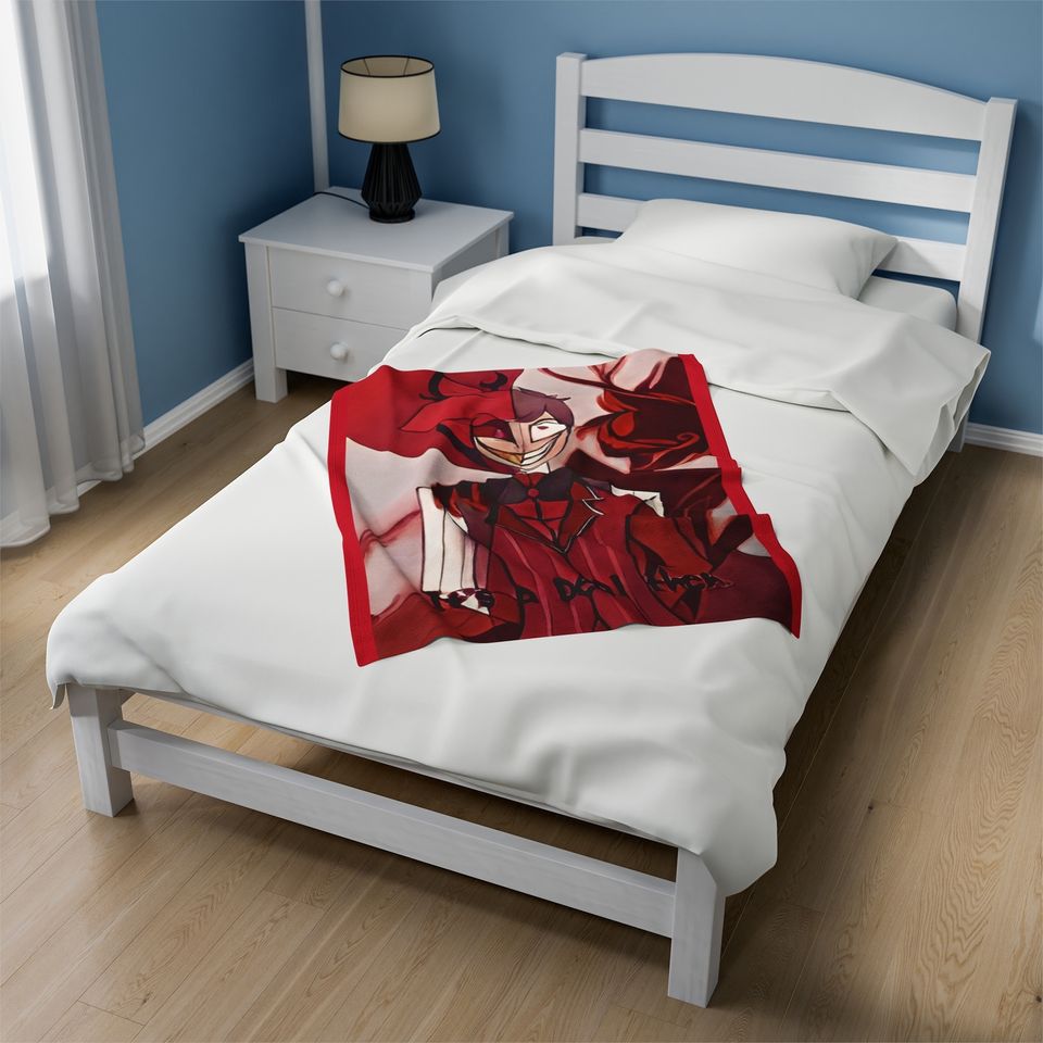 Alastor Hazbin Hotel Blanket, Hazbin Hotel Fan Gift