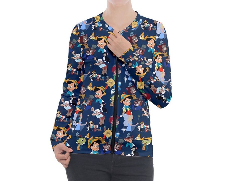 Pinocchio Jacket | Pinocchio Zip-up Jacket | Disney Nurse Jacket