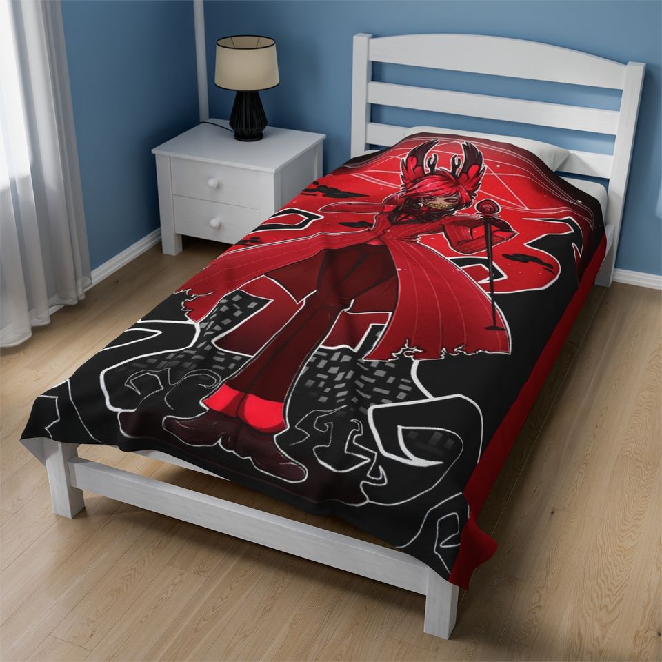 Alastor Hazbin Hotel Blanket, Hazbin Hotel Fan Gift