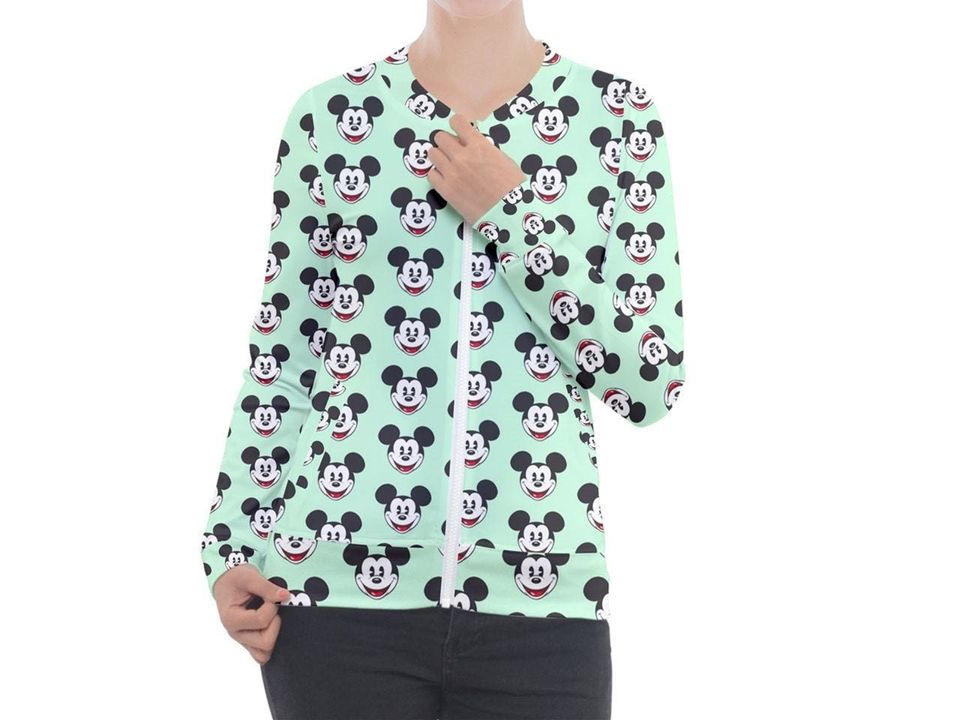 Mickey Mouse Light Jacket | Mickey Mouse Zip-up Jacket | Disney Nurse Jacket