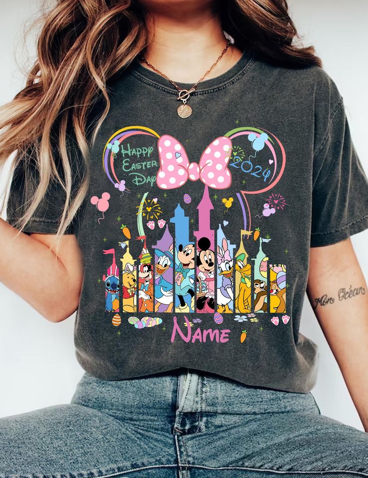 Personalized Mickey and Friends Happy Easter Day 2024 shirts