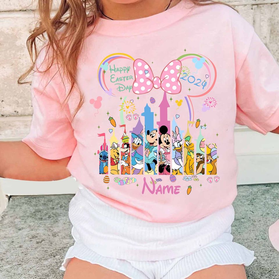 Personalized Mickey and Friends Happy Easter Day 2024 shirts