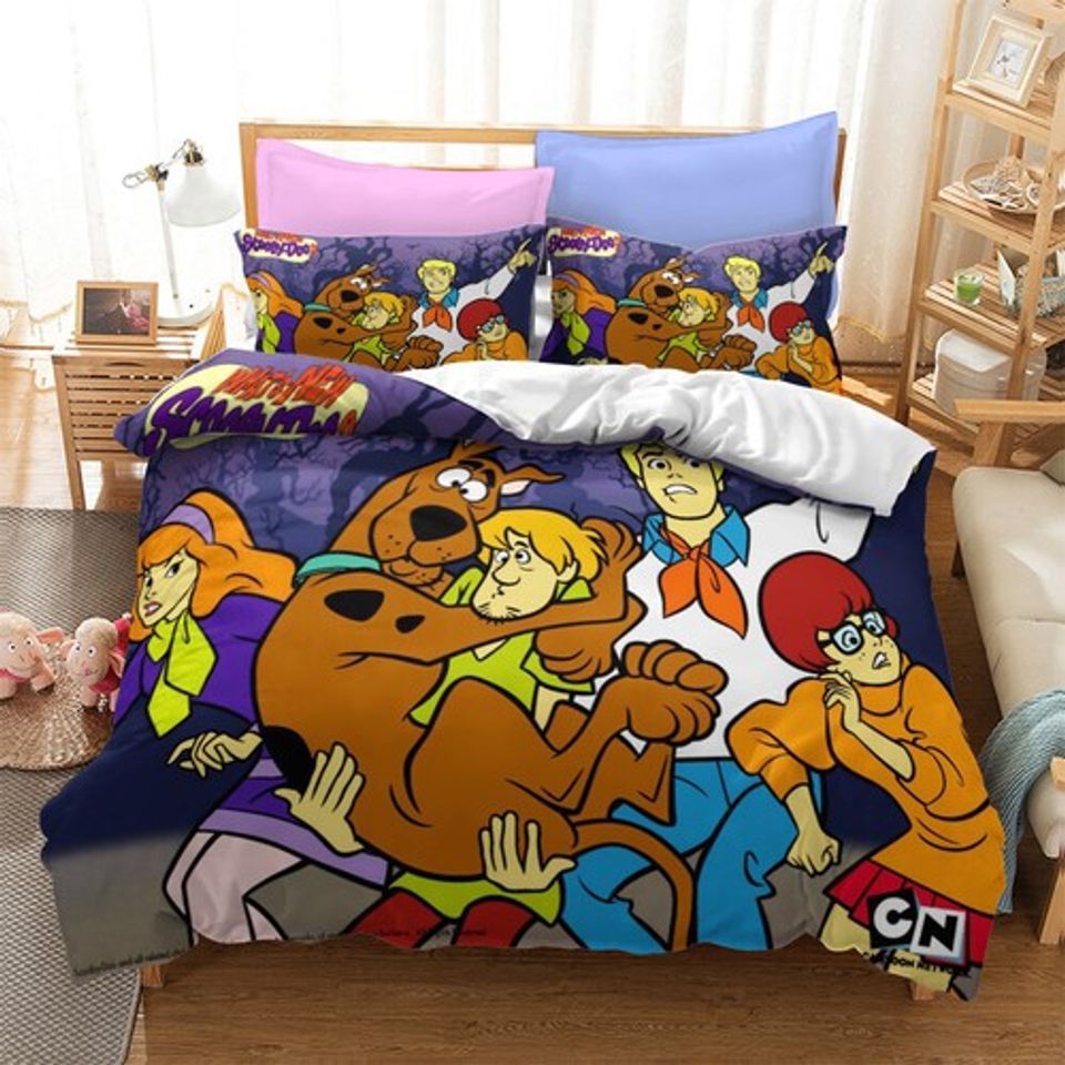 Scooby-Doo Dog Doona Duvet Cover Pillowcase Bedding Set