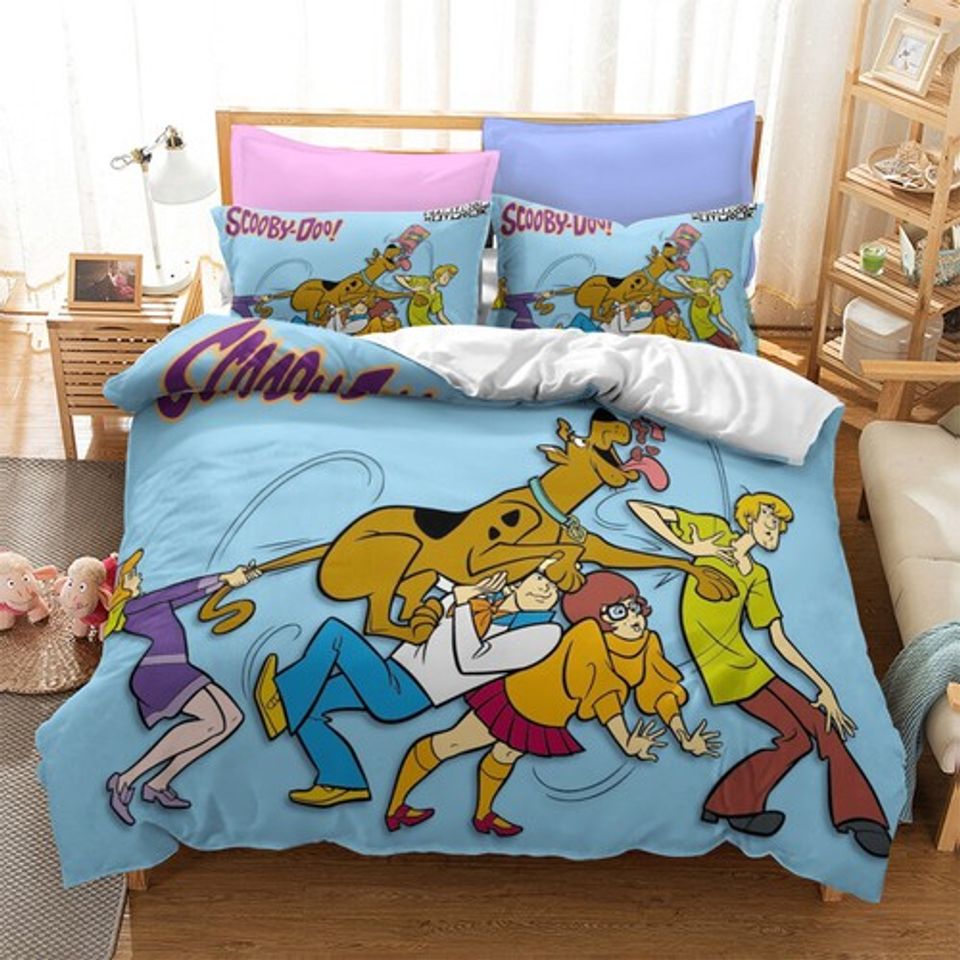 Scooby-Doo Dog Doona Duvet Cover Pillowcase Bedding Set